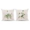 Stupell Industries White Florals on Tan 2 Piece Outdoor Printed Pillow Set, design by Lucille Price, 18 x 7 x 18